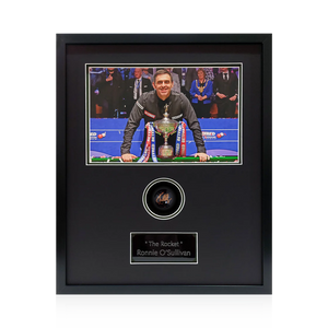 Ronnie O’Sullivan Signed Black Ball Compact Frame