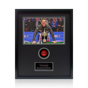 Ronnie O’Sullivan Signed & Inscribed Red Ball Compact Frame