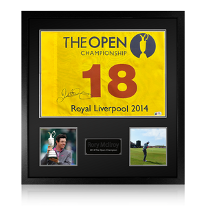 Rory McIlroy Signed The Open Flag Elite Frame (ACG Cert)