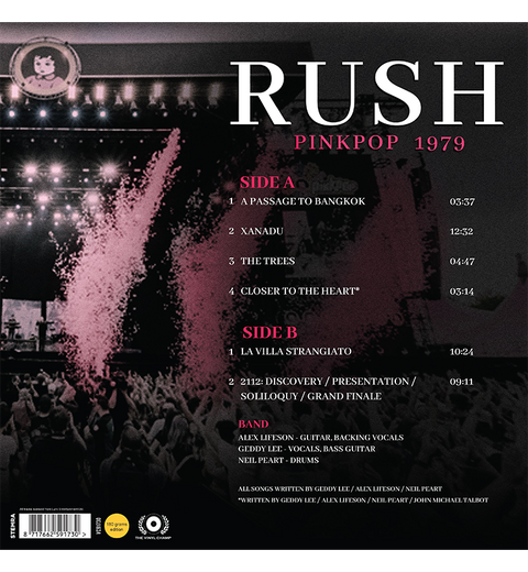 Rush – Pinkpop 1979 (Limited Edition 12-Inch Album on 180g Pink Vinyl)