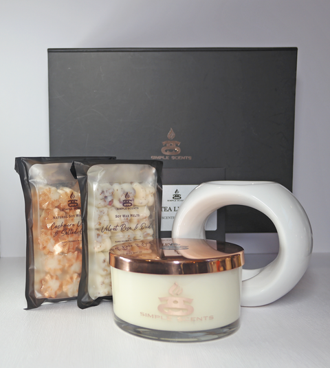 Simple Scents Experience Opulence Candle, Wax Melt & Oslo Wax Burner Gift Set