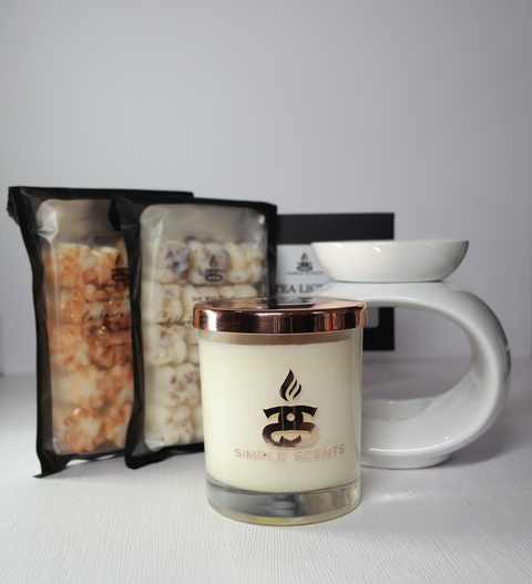 Simple Scents Experience Indulgence Candle, Wax Melt & Rome Wax Burner Gift Set