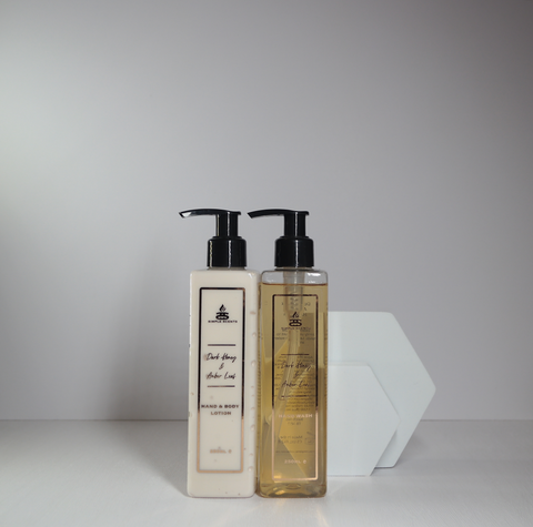 Simple Scents Dark Honey & Amber Leaf Hand Wash & Lotion Set 250ml