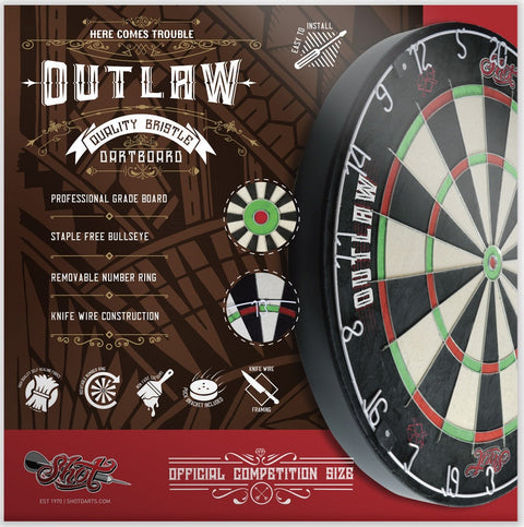 Shot Outlaw Bristle Dartboard