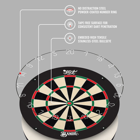Shot Bandit Professional Dartboard 4th GEN