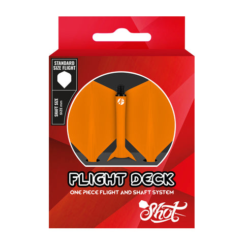 Shot Flight Deck-One Piece Dart Flight and Shaft System