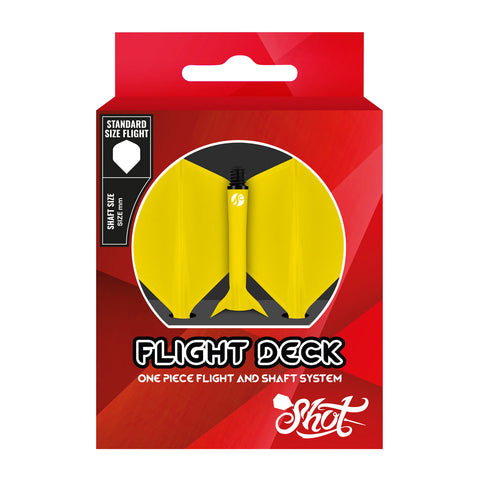 Shot Flight Deck-One Piece Dart Flight and Shaft System