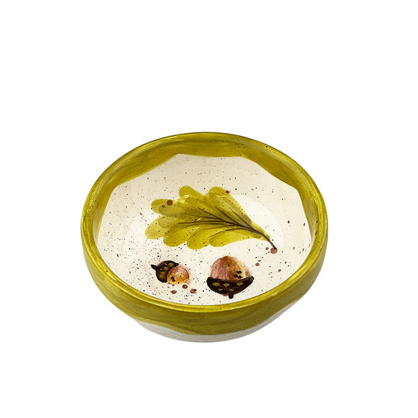 Autumn Acorns Ceramic Dip Bowl