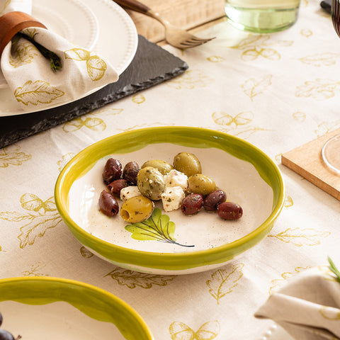 Oak Leaves Medium Ceramic Serving Bowl