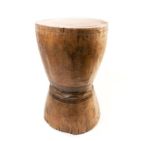 Table de foulage de grain africaine avec plateau en cuivre 93E