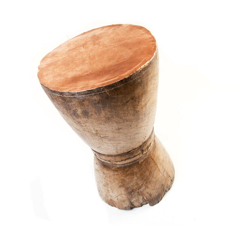 Table de foulage de grain africaine avec plateau en cuivre 93G