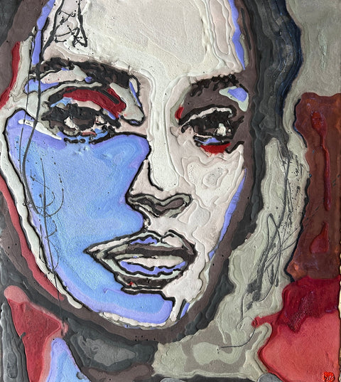 SONIA BELLEZZA - MISTERO - dipinto materico