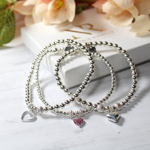 Trio of Hearts Bracelet Stack