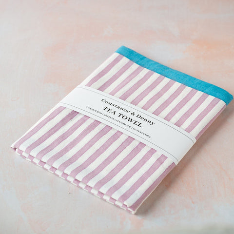 STRIPE GREEN tea towel