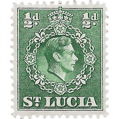 Saint Lucia Stamp 1938 0.5 Penny George VI