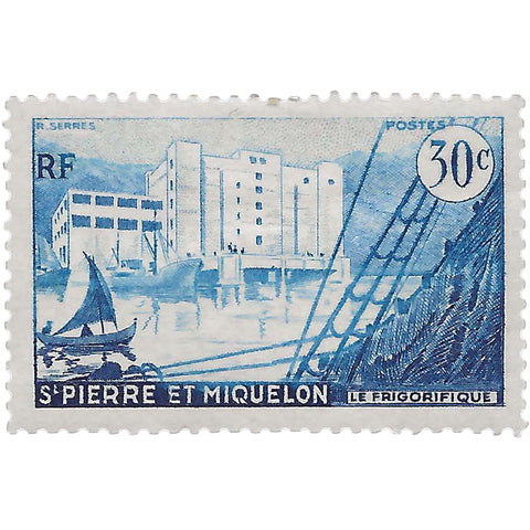 Saint Pierre and Miquelon Stamp 1956 30 centime Cold storage
