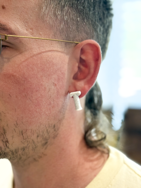 Pillar Stud Earrings | 3D Printed Architectural Earrings | Gift