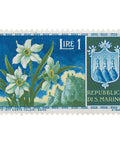 San Marino Stamp 1953 1 Sammarinese Lira Narcissus Flowers