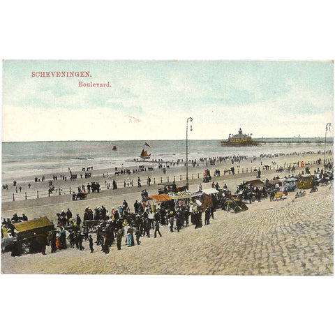 Scheveningen Seaside Pier Netherlands Vintage Postcard