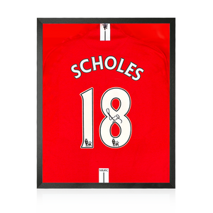 Weekly Auction: Paul Scholes Signed Manchester United 07/08 Premier League Shirt Compact Frame