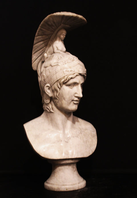 Sculpture, Guerriero Achille, copia eseguita inizio xx secolo dal modello del catalogo beni culturali - 87 cm - Marble