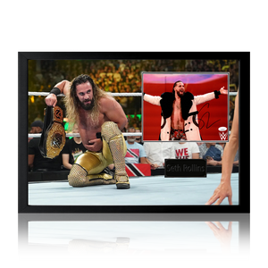 Seth Rollins Signed Image Iconic Frame (JSA)