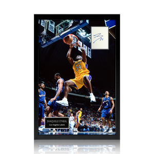 Shaquille O'Neal Signed Index Card Iconic Frame