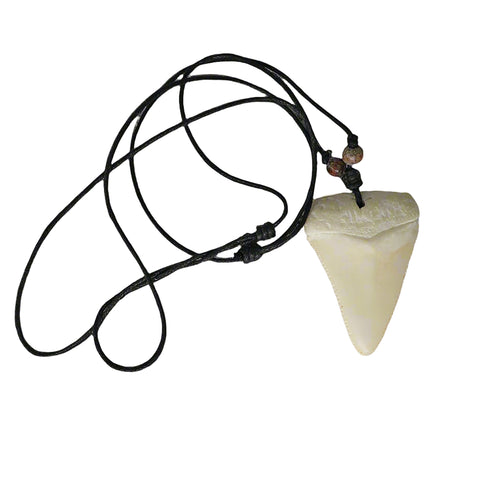Shark Tooth Necklace with Adjustable Cord Used
