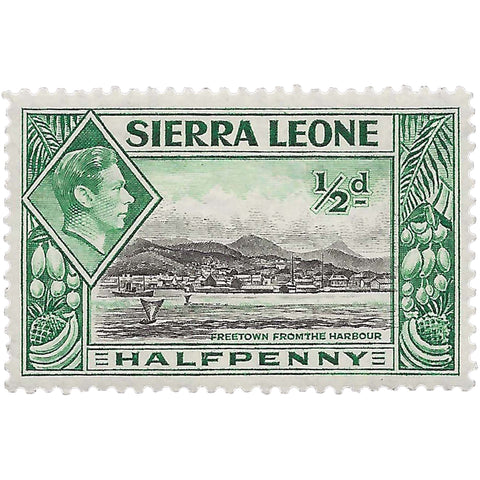Sierra Leone Stamp 1938 1.5 Penny George VI Freetown Harbour