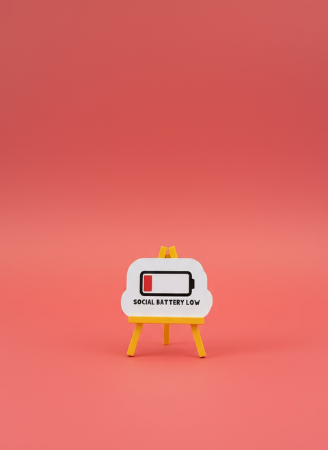Social Battery Sticker | Introvert Neurodivergent Vinyl Sticker