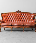 Sofa - Hardwood, Leather - Chesterfield leather