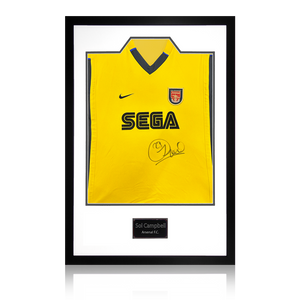 Sol Campbell Signed Arsenal 1999/01 Away Shirt Premium Frame