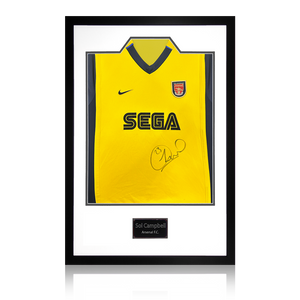 Sol Campbell Signed Arsenal 1999/01 Away Shirt Premium Frame