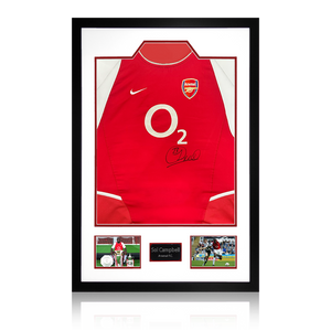 Sol Campbell Signed Arsenal 2002/04 Home Shirt Premium Frame