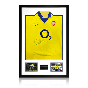 Sol Campbell Signed Arsenal 2003/05 Away Shirt Premium Frame