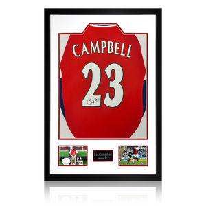 Sol Campbell Signed Arsenal Shirt Premium Frame