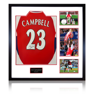 Sol Campbell Signed Arsenal Shirt Elite Frame