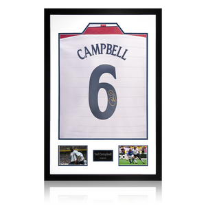 Sol Campbell Signed England Shirt Premium Frame