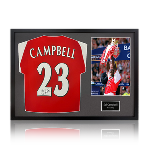 Sol Campbell Signed Arsenal Shirt Classic Frame