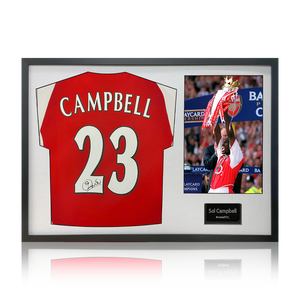Sol Campbell Signed Arsenal Shirt Classic Frame.