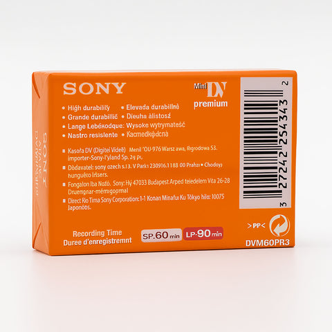 Sony Mini DV Premium Digital Video Cassette DVM60PR3 – 60/90 Min – New Sealed
