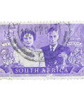 South Africa 1947 2 d - South African Penny Used Stamp Royal Visit