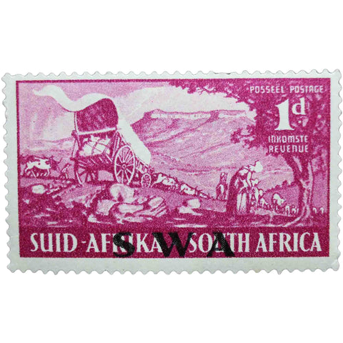 South Africa 1949 1 d - South African Penny SWA Postage Stamp En Route to Natal