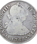Spain Peru 1788 2 Reales Carlos III Coin