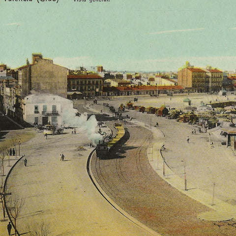 Spain Valencia City View Vintage Postcard