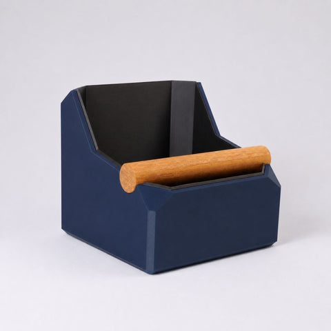 Square Coffee Knock Box with Real Oak Knock Bar