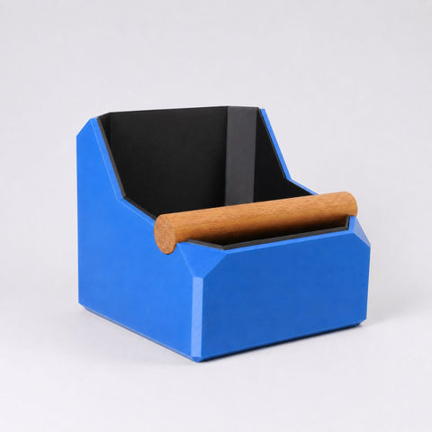 Square Coffee Knock Box with Real Oak Knock Bar