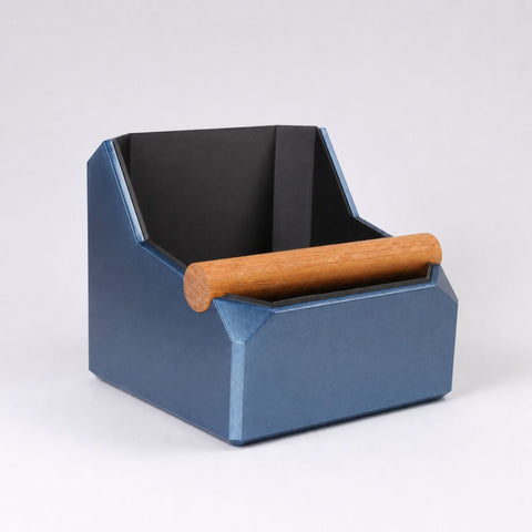 Square Coffee Knock Box with Real Oak Knock Bar