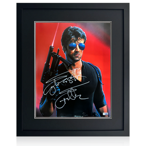 Sylvester Stallone Signed Cobra Deluxe Mount Frame (Online Authentics)