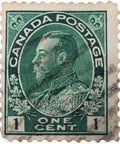 Stamp Canada King George V 1913 One Cent